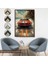 Çerçeveli Dekoratif Kanvas Tablo, Kırmızı Mustang TABLO-7910 7