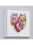Çerçeveli Dekoratif Kanvas Tablo, Çiçeklerle Çevrili Kalp Tablosu - Doktor HEDIYESI-8325 4