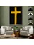 Çerçeveli Dekoratif Kanvas Tablo, Sarı Haç Tablosu - CROSS-8105 6