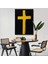 Çerçeveli Dekoratif Kanvas Tablo, Sarı Haç Tablosu - CROSS-8105 8