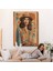 Çerçeveli Dekoratif Kanvas Tablo, Şapkalı Güzel Retro Kadın TABLOSU-8070 7