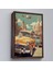 Çerçeveli Dekoratif Kanvas Tablo, Sarı Klasik Araba TABLOSU-8066 2