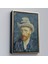 Çerçeveli Dekoratif Kanvas Tablo, Vincent Van Gogh - Hasır Şapkalı Otoportre TABLOSU-7481 3