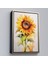 Çerçeveli Dekoratif Kanvas Tablo, Suluboya Görünümlü Ayçiçek TABLO-7618 3