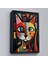 Çerçeveli Dekoratif Kanvas Tablo, Pablo Picasso Tarzı - Soyut Renkli Kedi TABLO-7374 1