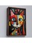 Çerçeveli Dekoratif Kanvas Tablo, Pablo Picasso Tarzı - Soyut Renkli Kedi TABLO-7374 2