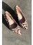 Luntra Saten Leo Desen Bej Stiletto 1