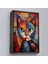 Çerçeveli Dekoratif Kanvas Tablo, Pablo Picasso Tarzı - Soyut Renkli Kedi TABLO-7375 1