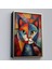 Çerçeveli Dekoratif Kanvas Tablo, Pablo Picasso Tarzı - Soyut Renkli Kedi TABLO-7375 2
