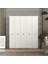 Luna 5 Kapaklı Bazalı Gardırop Tamamı Mdf 2