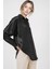 Kadın BDART Düğmeli Oversize Saten Gömlek Black 3