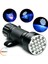 Uv Işık El Feneri 21 LED Ultraviyole Mor LED Işık Para Döviz Banknot Kimlik Kontrol Cihazı 2