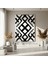 Soyut Siyah Beyaz Desen Tablosu 4