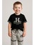 Erkek Çocuk %100 Pamuklu Kumaş T-Shirt/eşofman Alt Ikili Takım(Tam Kalıp) 1