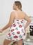 Büyük Beden Kiss Me Öpücük Desen Pamuklu Şortlu Pijama Takımı 3