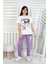 Kız Çocuk Kuromi Desenli %100 Pamuk Pijama Takımı – Yazlık Ev Giyimi 4