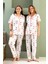 Kısa Kol Gömlek Yaka Pinterest Pijama Takımı - Yazlık ,geniş Beden Aralığı 1