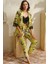 Dokuma Viskon Çiçek Baskılı Dantelli Sabahlık Balenli Desteksiz Dolgusuz Büstiyer Sütyen ve Pantolon Pijama 3'lü Takım 1