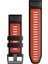 Quickfit 26 mm Yedek Kayış - Siyah Kırmızı 2