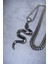 Gümüş Kaplama Krom-Çelik Erkek Kolyesi (California Milk Snake) Yılan Madalyon 5