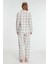 secret Kare Desenli Pamuklu Gömlek Pijama Takımı 3