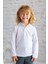 Unisex Çocuk Uzun Kollu Polo Yaka T-Shirt - Beyaz 1