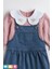 Kız Çocuk Muslin Bluz Kot Elbise 2li Kız Bebek Takımı 9-12-18-24 1