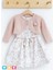 Kız Çocuk Elbise Takımı Polerolu 2li Çiçekli Elbise Takım 1