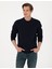 Erkek Lacivert 3 Iplik Regular Fit Içi Polarlı Bisiklet Yaka Basic Sweatshirt 50315021-VR033 1
