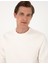 Erkek Ekru 3 Iplik Regular Fit Içi Polarlı Bisiklet Yaka Basic Sweatshirt 50315021-VR019 2