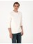 Erkek Ekru 3 Iplik Regular Fit Içi Polarlı Bisiklet Yaka Basic Sweatshirt 50315021-VR019 3