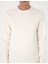 Erkek Ekru 3 Iplik Regular Fit Içi Polarlı Bisiklet Yaka Basic Sweatshirt 50315021-VR019 6