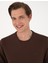 Erkek Kahverengi 3 Iplik Regular Fit Içi Polarlı Bisiklet Yaka Basic Sweatshirt 50315021-VR029 2