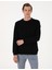 Erkek Siyah 3 Iplik Regular Fit Bisiklet Yaka Basic Sweatshirt 50314978-VR046 3