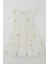 Kız Çocuk Elbise Çiçek Nakışlı Güpür Detaylı 3-7 Yaş, Ekru 4