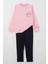 Kız Çocuk Eşofman Takım Çiçek Nakışlı 1.5-5 Yaş, Pembe 3