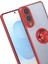 Samsung Galaxy S25 Edge Kılıf Montreal Yüzüklü Silikon Kapak - Kırmızı Mrayd 2
