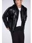 Su ve Rüzgar İtici Slim Fit Dar Kesim Mevsimlik Astarlı Fermuarlı İç Cepli Suni Deri Biker Mont C5715AX25AU 3