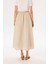 Terzi Dükkanı Minimalist Midi Keten Etek - Yüksek Bel - Günlük & Şık 3