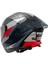 Kask Sway Sw 865 Tıtan Black White Red Güneş Gözlüklü 2