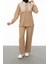 Belden Allerli Fileli Pantolon Takım - Camel 3