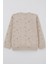 Kız Çocuk Sweatshirt Kalp Desenli Yazı Baskılı 1.5-5 Yaş, Bej 2