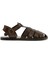 Erkek Sandalet M7533 The Sandals Factory Leather Upper Dark Brown 1