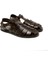 Erkek Sandalet M7533 The Sandals Factory Leather Upper Dark Brown 3