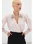 Aksesuar Detaylı Bodysuit Bluz - Pudra 4