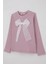 Kız Çocuk Uzun Kollu Tişört Fiyonk Aksesuarlı 8-12 Yaş, Lila 3