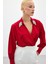 Aksesuar Detaylı Bodysuit Bluz - Kırmızı 1