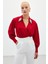 Aksesuar Detaylı Bodysuit Bluz - Kırmızı 3