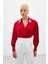 Aksesuar Detaylı Bodysuit Bluz - Kırmızı 4