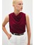 Degaje Yaka Kolsuz Bluz - Bordo 4